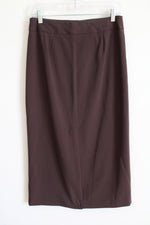 Nine & Company Basics Stretch Brown Skirt | 10 Petite