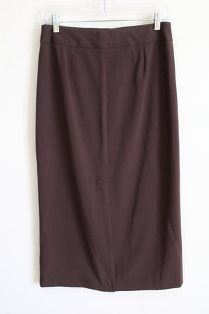 Nine & Company Basics Stretch Brown Skirt | 10 Petite