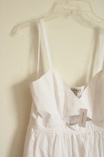 NEW Banana Republic White Spaghetti Strap Dress with Keyhole | 8