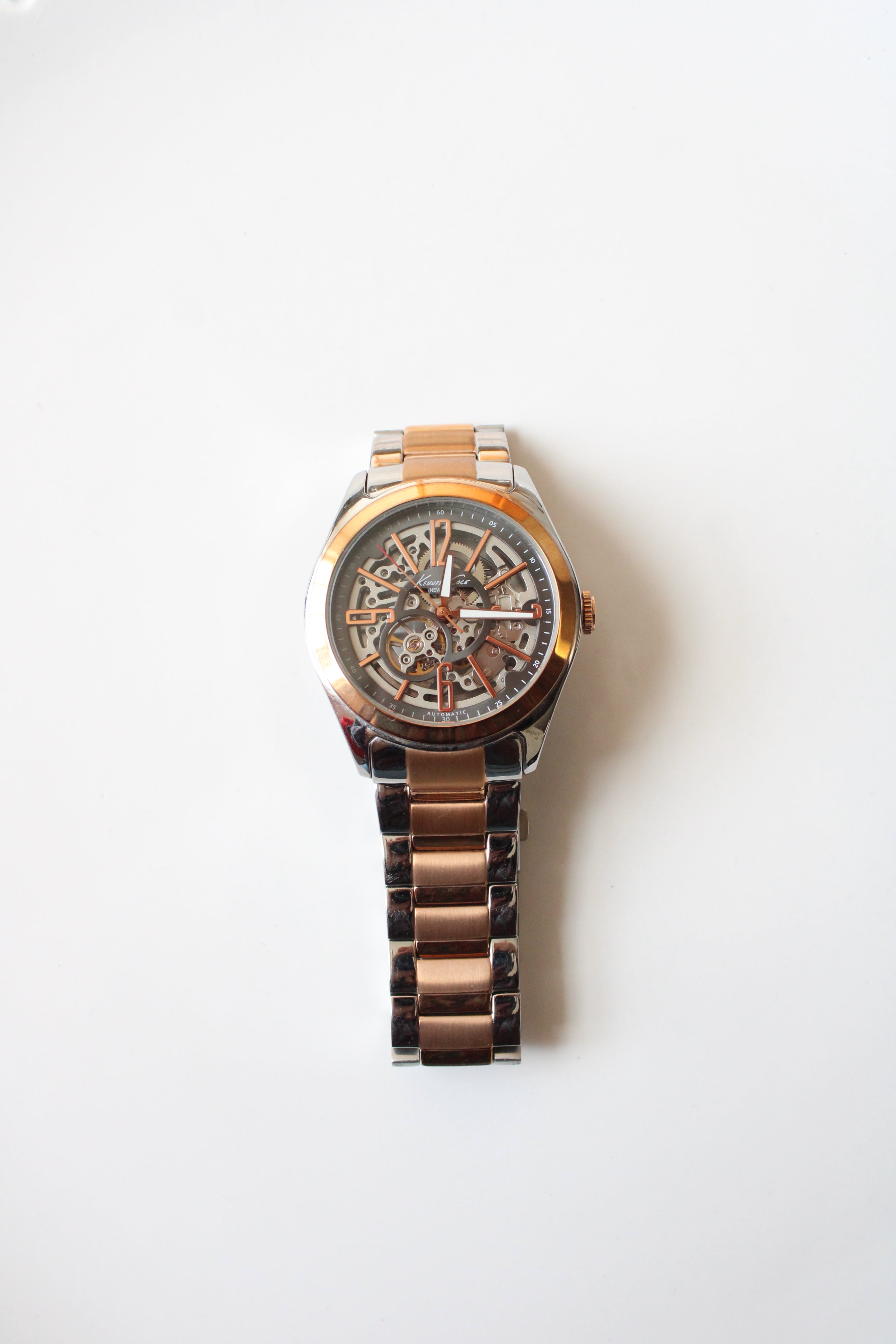 Kenneth Cole Stainless Steel Water Resistant Two-Toned Analog Watch