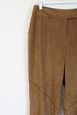 Norton McNaughton Brown Sueded Pant | 10 Petite