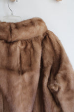 Vintage Pollack's Mink Farm Brown Mink Fur Cape