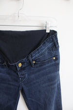Mama Maternite Full Panel Skinny Dark Wash Maternity Jeans | 4
