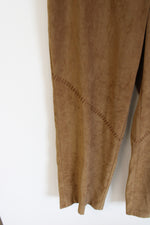 Norton McNaughton Brown Sueded Pant | 10 Petite