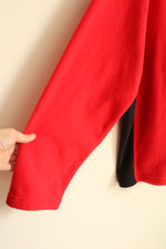 Star Red and Black Quarter Zip Pullover Fleece | XL