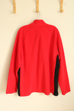 Star Red and Black Quarter Zip Pullover Fleece | XL