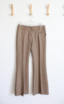 New H&M Brown Checkered Flare Dress Pants | 6