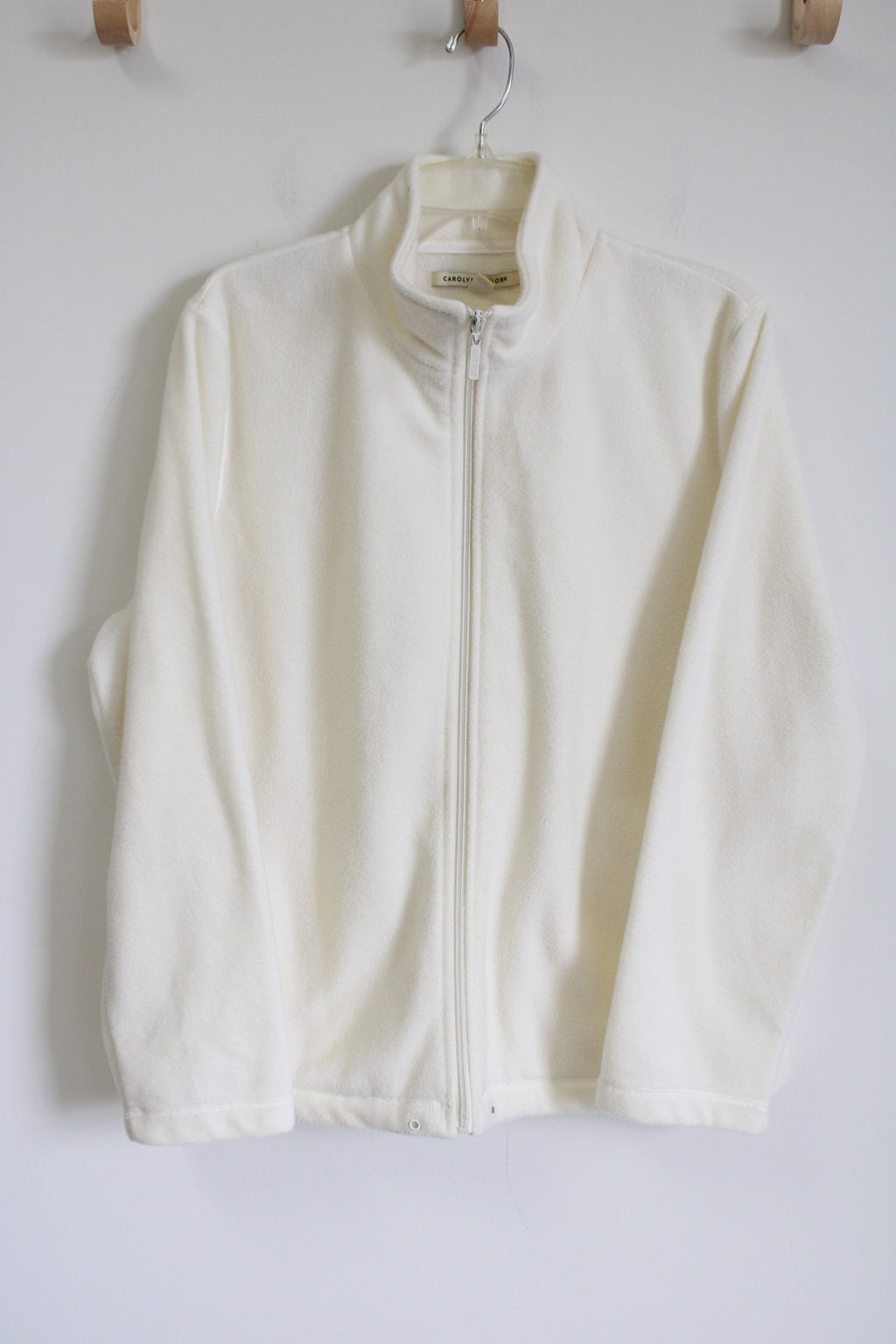 Carolyn Taylor White Fleece Jacket | XL