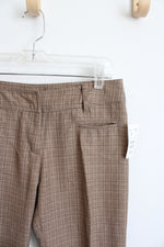 New H&M Brown Checkered Flare Dress Pants | 6
