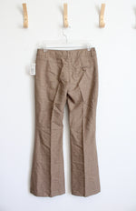 New H&M Brown Checkered Flare Dress Pants | 6
