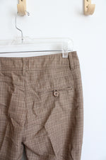 New H&M Brown Checkered Flare Dress Pants | 6