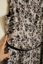 NEW Elle Gray Floral Sleeveless Dress with Belt | 16