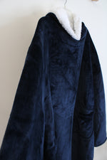 Oeko-Tex Navy Sherpa Lined Giant Snuggle Hoodie