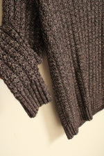 Mark Anthony Gray Maroon Knit LS Sweater | M