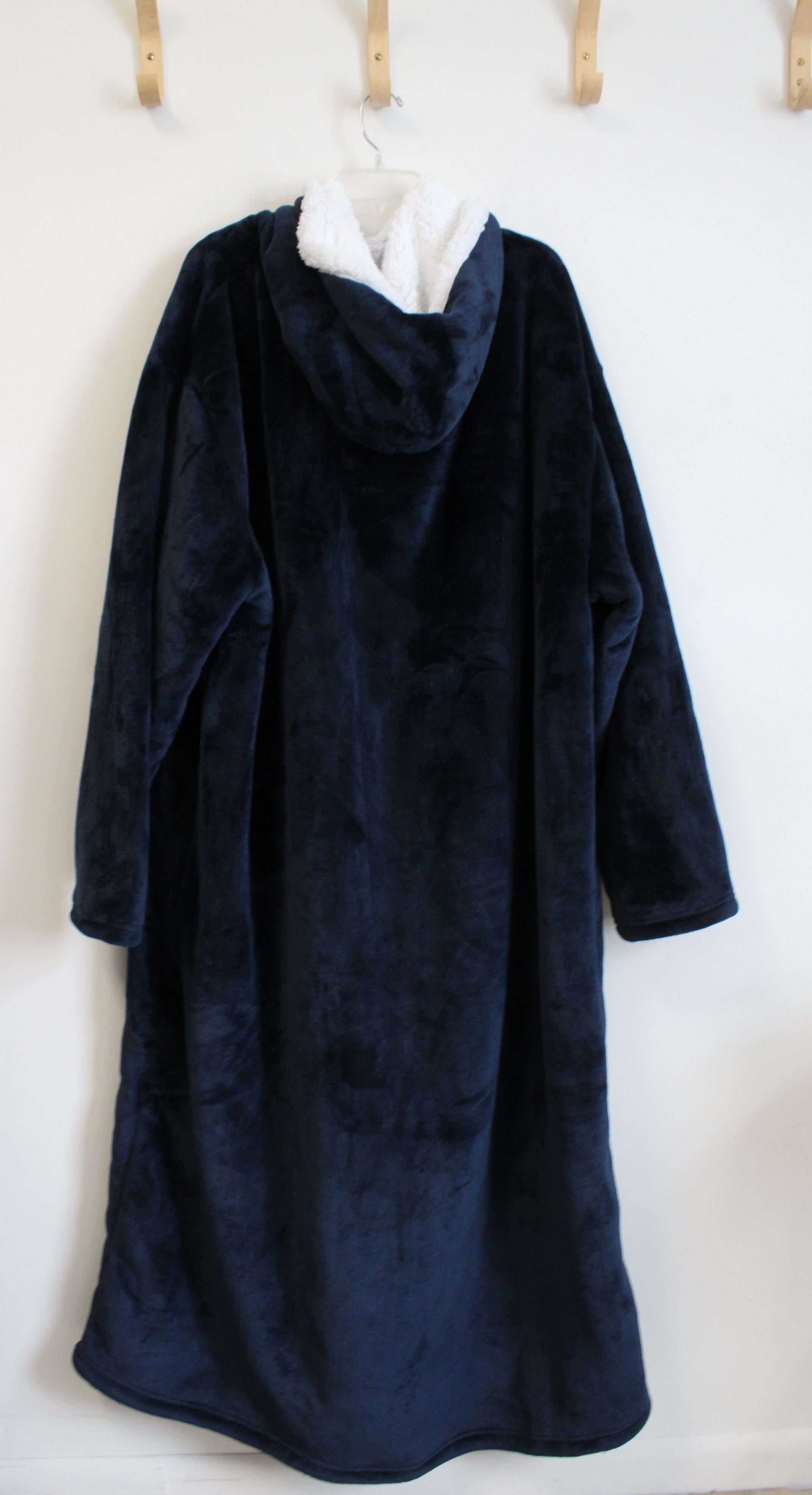 Oeko-Tex Navy Sherpa Lined Giant Snuggle Hoodie