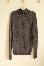 Mark Anthony Gray Maroon Knit LS Sweater | M