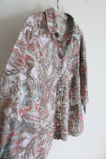 Chico's Brown Floral Button Down Top | 0 (S)