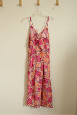 NEW Old Navy Orange Pink and Purple Floral Maxi Dress | M