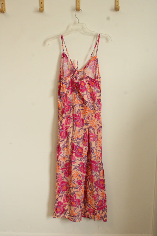 NEW Old Navy Orange Pink and Purple Floral Maxi Dress | M