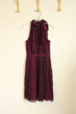 White House Black Market Purple Snake Print Dress | 0