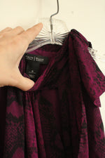 White House Black Market Purple Snake Print Dress | 0
