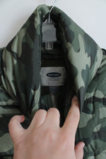 Old Navy Green Camo Fleece Lined Puffer Vest | M