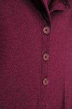 Lands' End Quarter-sleeve Purple Polo Shirt | XS
