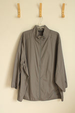 Port Authority Gray Zipper Front Lightweight Windbreaker Jacket | 4XL