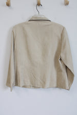 Dressbarn Tan Sueded Light Jacket | 16W