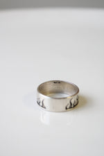 Flames Sterling Silver Band Ring | Size 12
