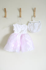 Nanette Baby White & Pink Dress & Bloomers | 18 MO