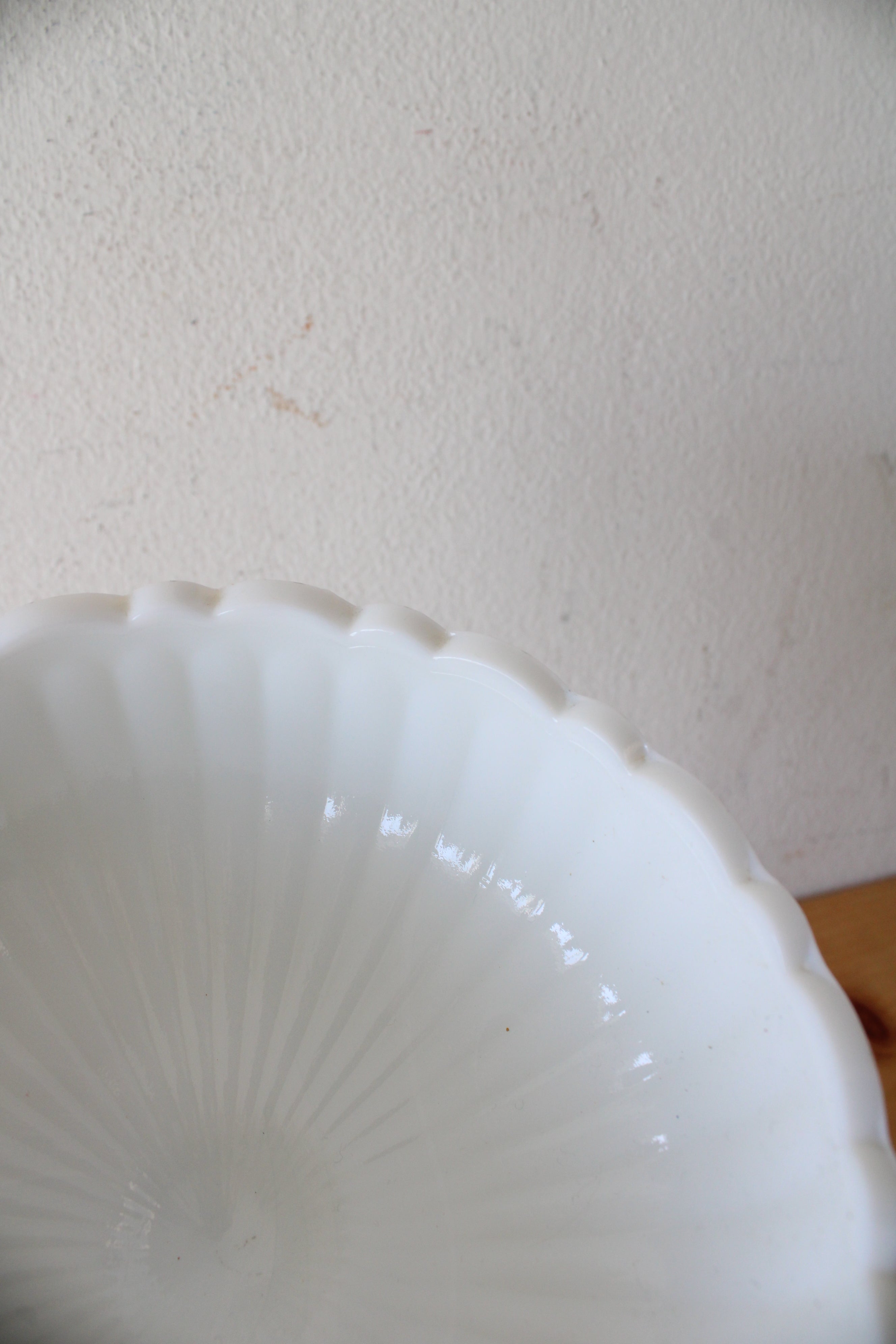 Vintage Fenton Cabbage Rose Milk White Compote Glass Dish