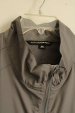 Port Authority Gray Zipper Front Lightweight Windbreaker Jacket | 4XL