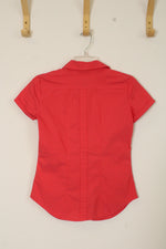 New York & Company Coral Short-sleeve Collared Shirt | XS
