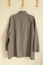 Port Authority Gray Zipper Front Lightweight Windbreaker Jacket | 4XL
