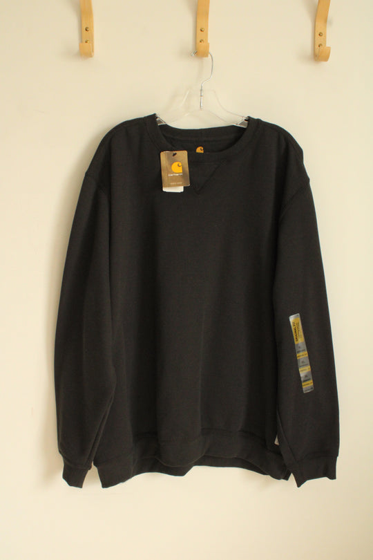 NEW Carhartt Black Crew Neck Heavyweight Pullover Sweatshirt | XL