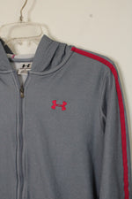 Under Armour Gray and Pink Zip-down Hoodie  | S
