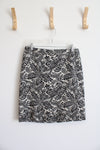 Van Heusen Cream and Black Lace Patterned Skirt | 6