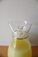 Vintage Blendo Yellow Frosted Glass Pitcher