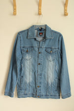 IMRANM Medium Wash Denim Jean Jacket | L