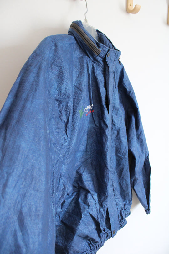 Frog Toggs Full Zip Blue Windbreaker | M