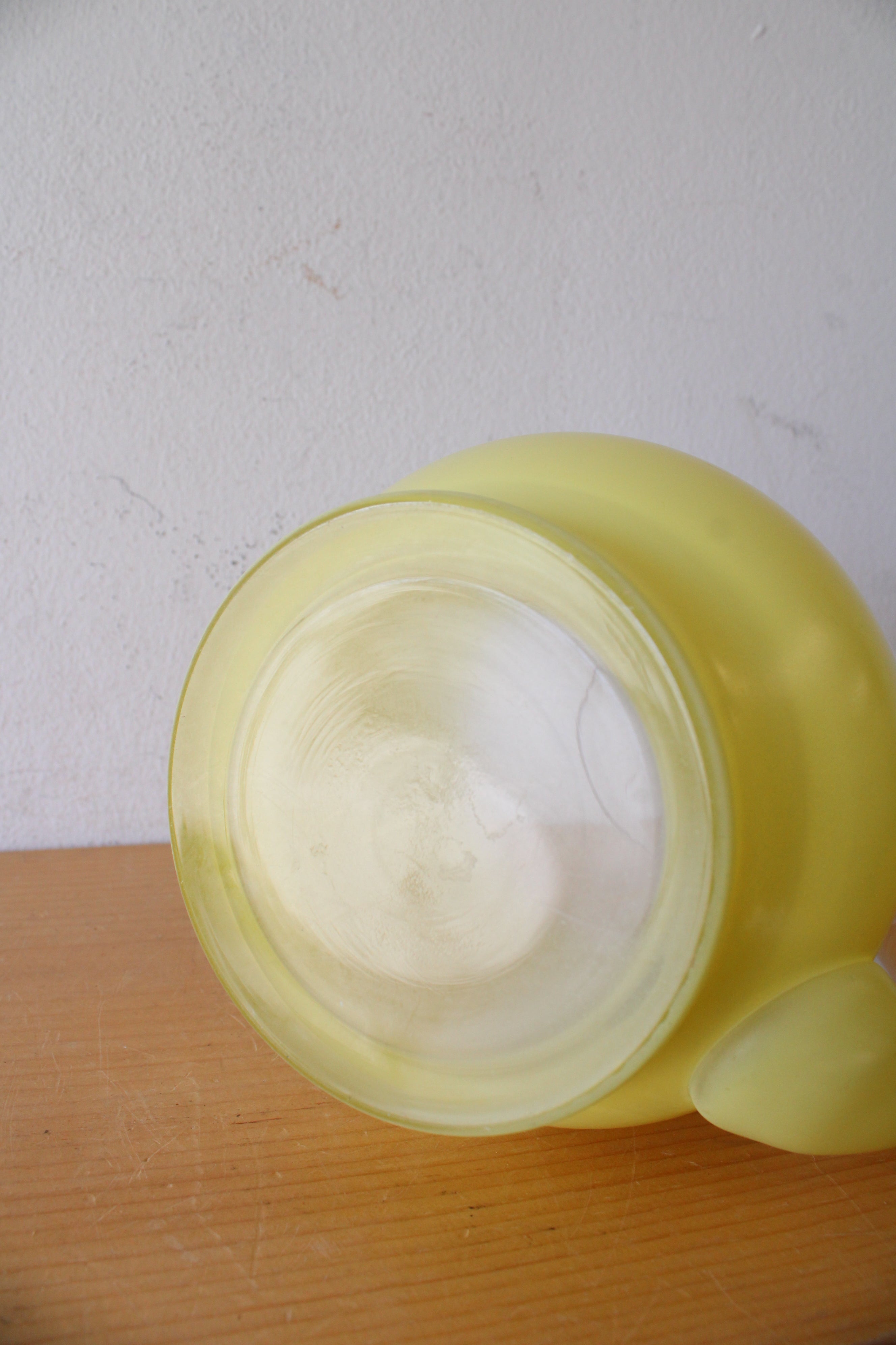 Vintage Blendo Yellow Frosted Glass Pitcher