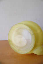 Vintage Blendo Yellow Frosted Glass Pitcher