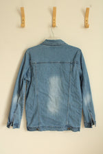 IMRANM Medium Wash Denim Jean Jacket | L