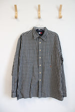 Tommy Hilfiger Green Blue Yellow & White Plaid Button Down Shirt | XL