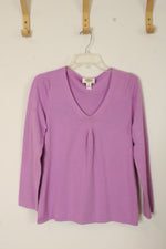 Talbots Light Purple V-Neck Sweater | M