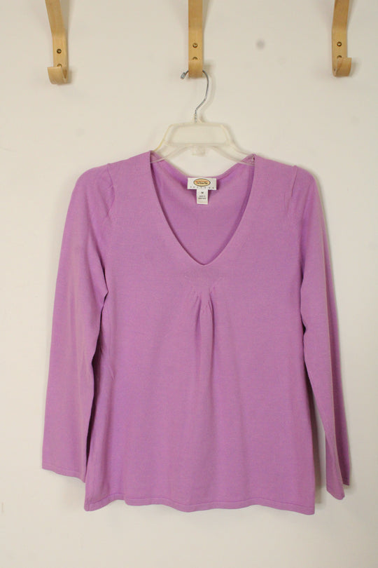 Talbots Light Purple V-Neck Sweater | M