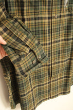 NEW Redhead Green Plaid Button Down Flannel Cotton Shirt | XL