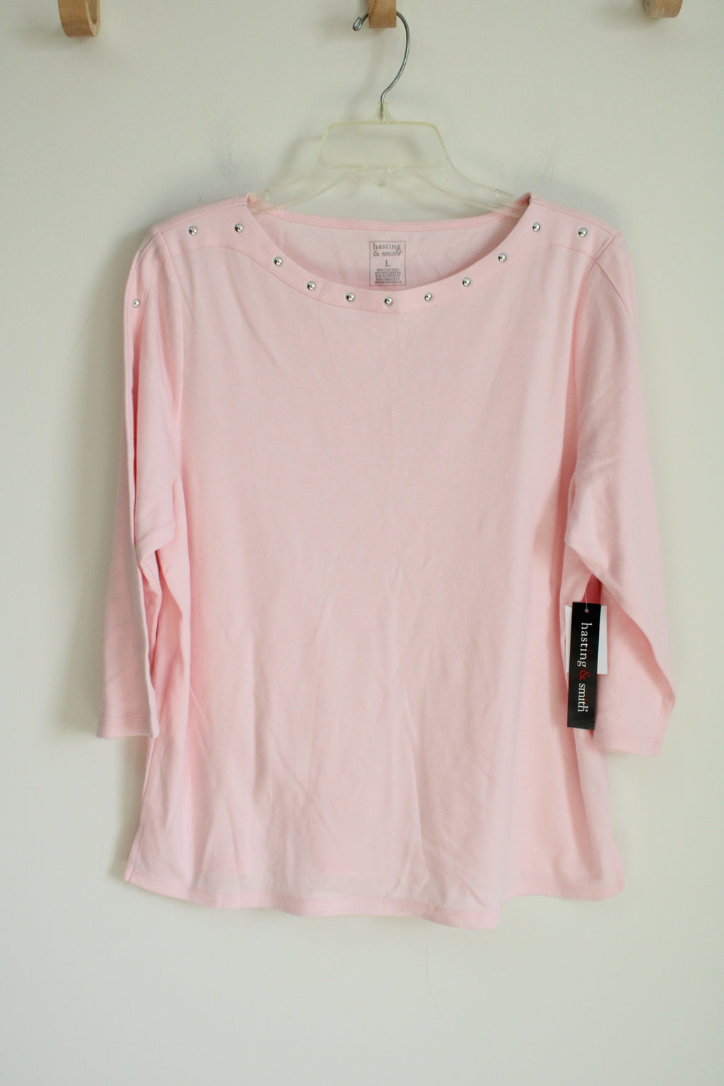 NEW Hasting & Smith Light Pink Long Sleeved Shirt | L