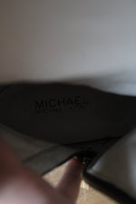 Michael Kors Black Leather Hamilton Studded Boots | 9M